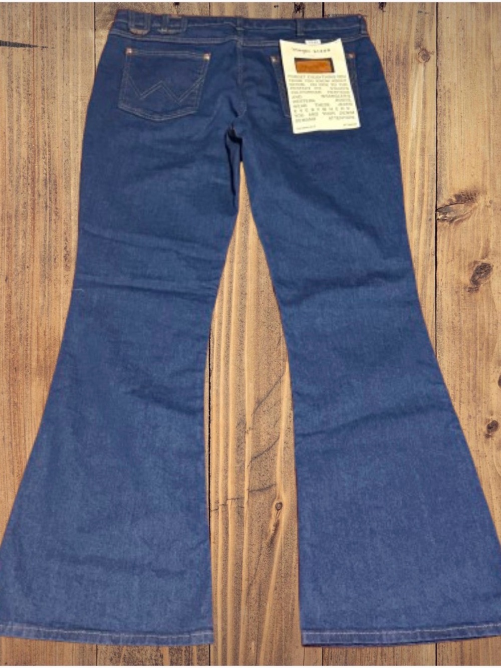 Staud Wrangler Jeans The Bikini Jean Women’s Sz 33 X 34 Dark Blue Slits NWT
